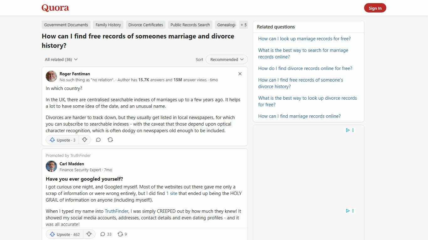 How to find free records of someones marriage and divorce history - Quora