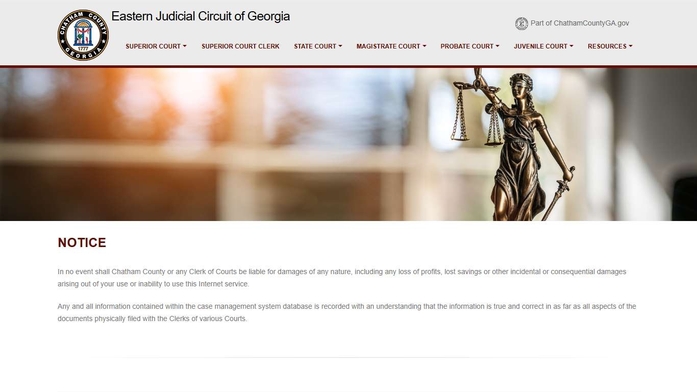 Chatham County, GA - Court System - Home Page